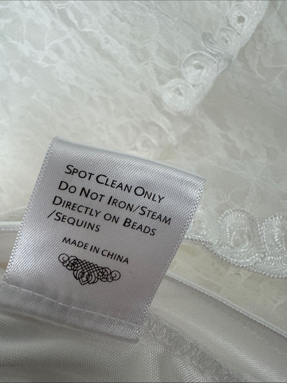 Sue Wong Lace Tiered Strapless Dress in White with Soutache Details - Picture 8 of 13
